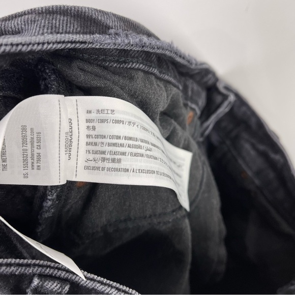 Abercrombie & Fitch The Dad High Rise Curve Love Distressed Jeans Women's 26/2S - Picture 9 of 9